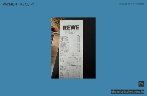 Rewe-Gruppenzahlungsbeleg – Beispielvorschau